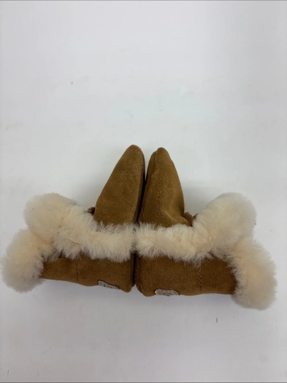 Kids Cozy Shearling-Lined Brown Bootie Slippers, SZ 1 baby, box 72